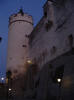 Salzburg Fortress at night.